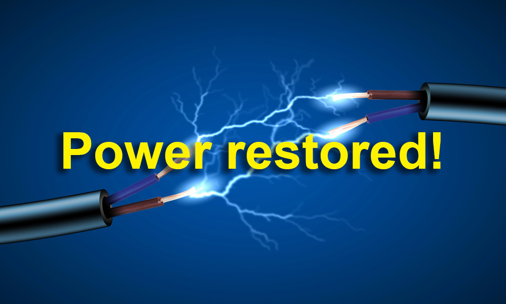 Power restored.